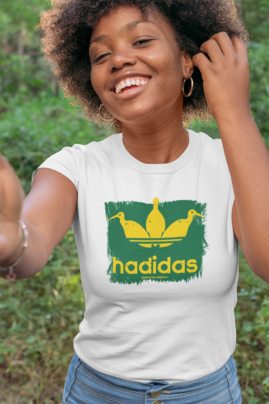 Idees Vol Vrees® HADIDAS Groen & Goud Women's T-shirt