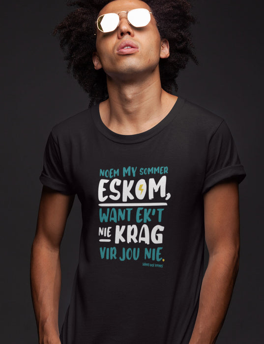 Idees Vol Vrees® NOEM MY SOMMER ESKOM... Men's T-shirt