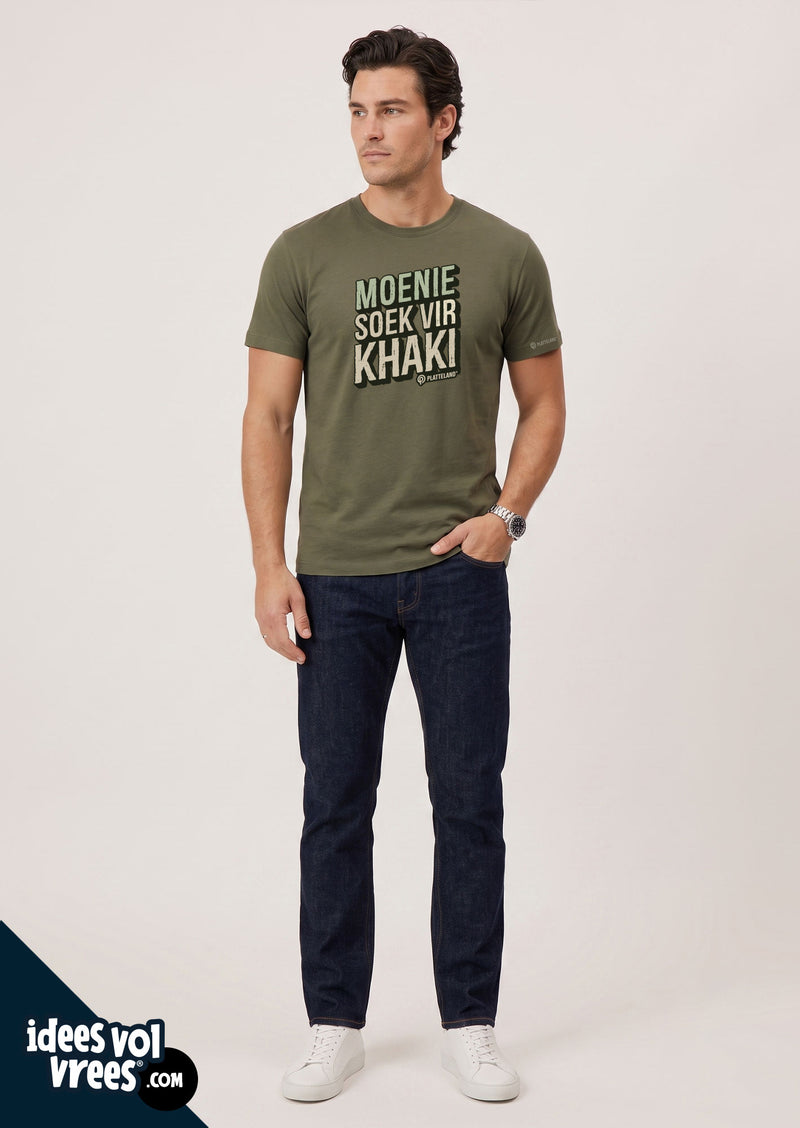 Platteland® Moenie Soek vir Khaki T-shirt