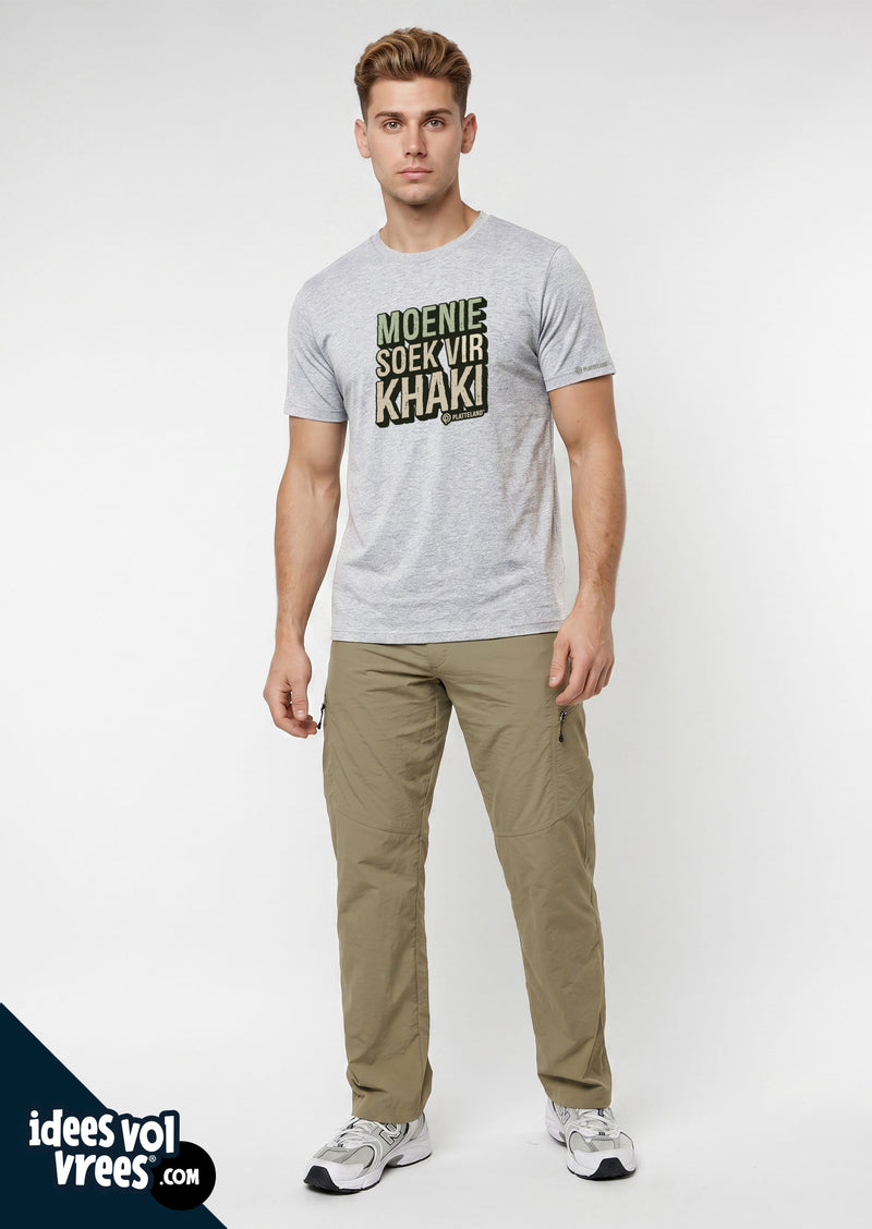 Platteland® Moenie Soek vir Khaki T-shirt