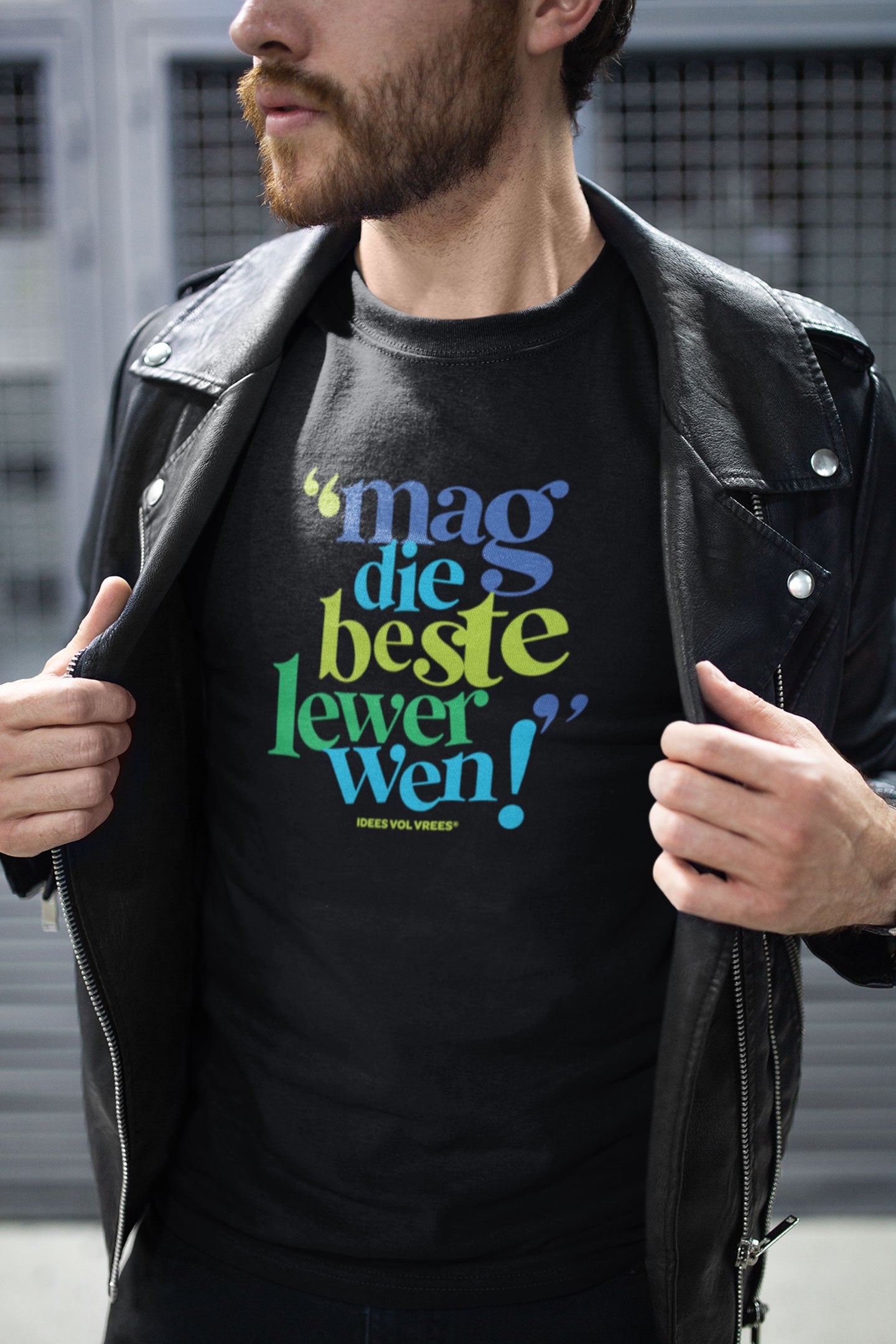 Idees Vol Vrees® MAG DIE BESTE LEWER WEN Men's T-shirt