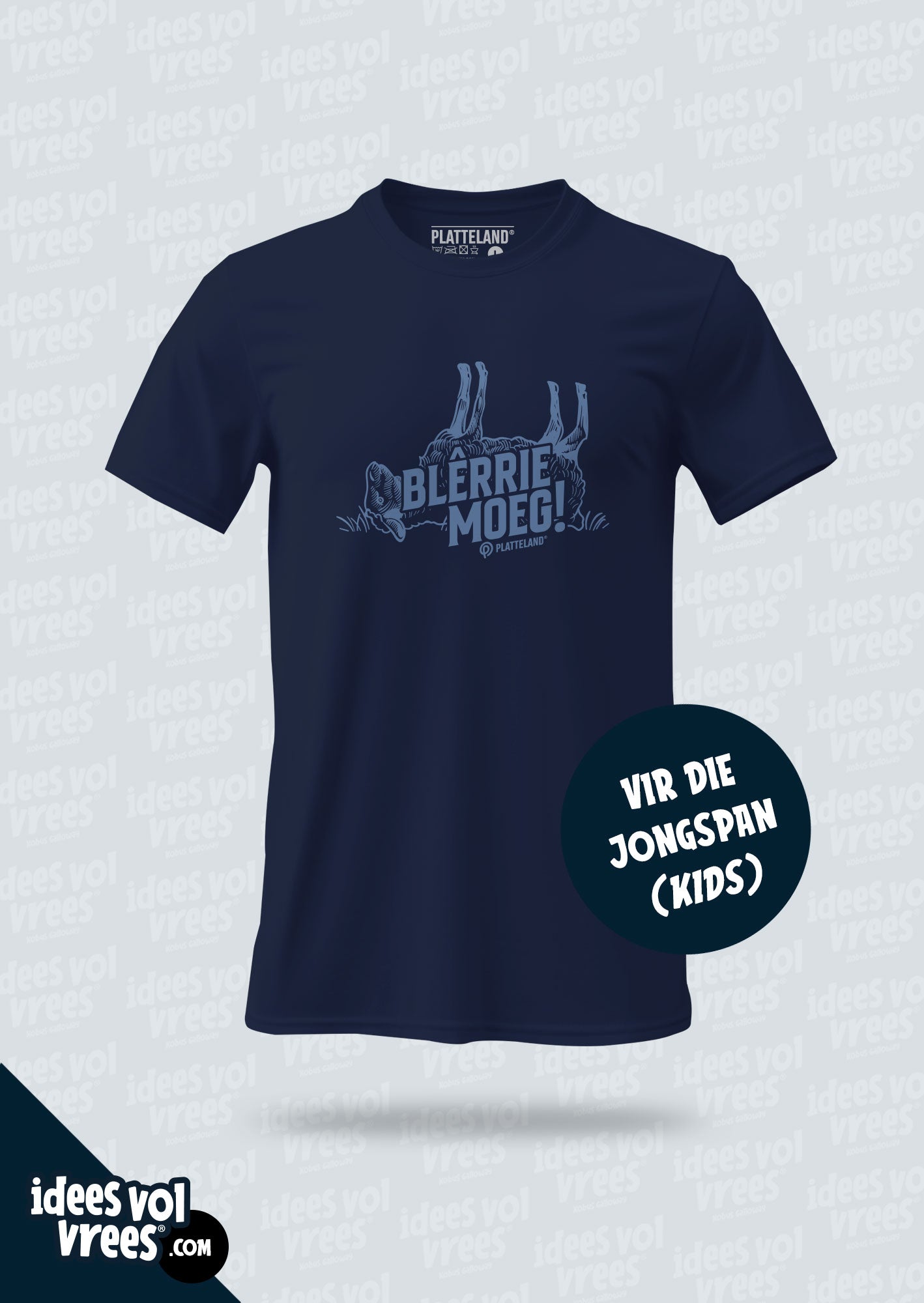 Platteland® Blerrie Moeg! T-shirt (Unisex)