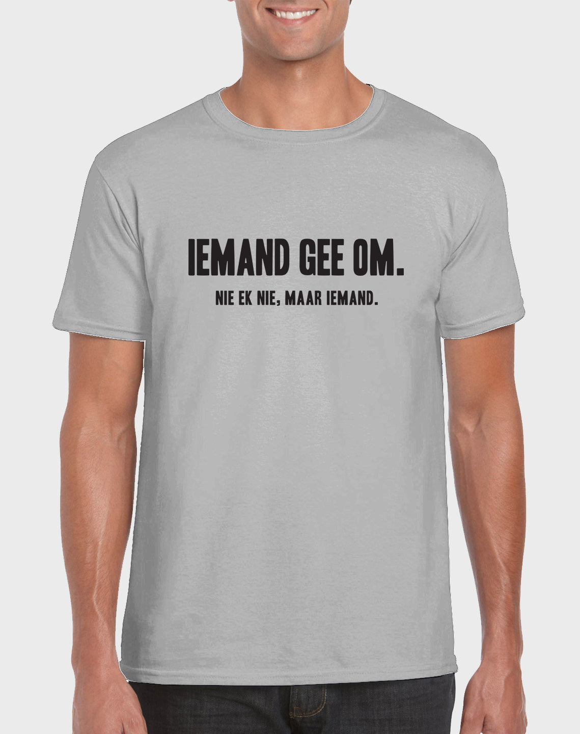 Afrilol Iemand gee om Men's T-shirt - komedie