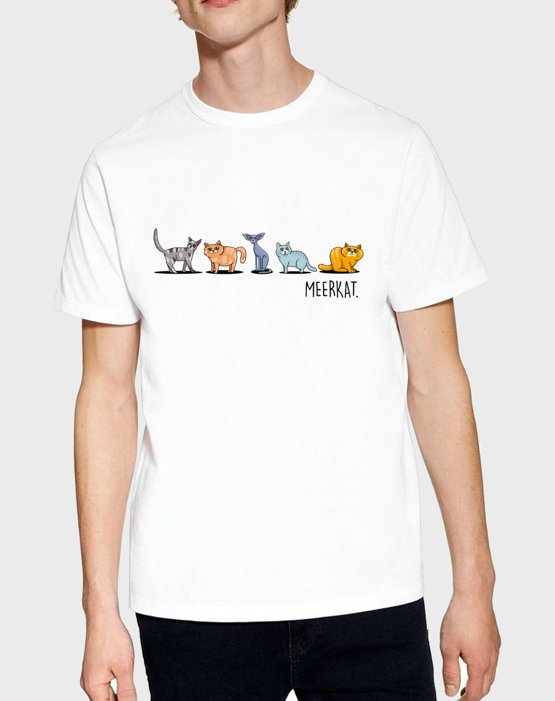 Idees Vol Vrees Meerkat Men's T-shirt - komedie
